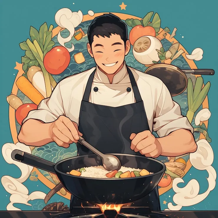 Fork & Flame chef working in the kitchen